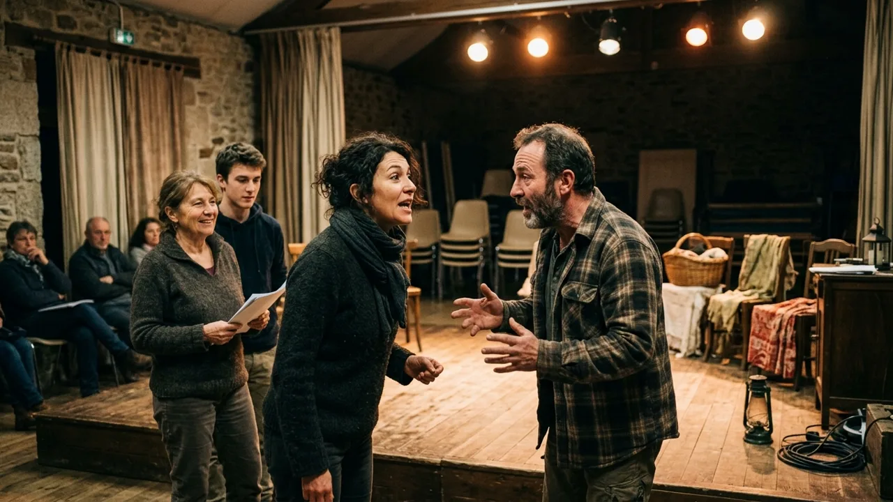 Création théâtrale en répétition collective sur le plateau